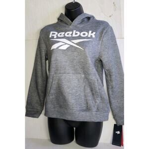 REEBOK Kids Unisex Pullover Hoodie size 14 Grey New With Tags
